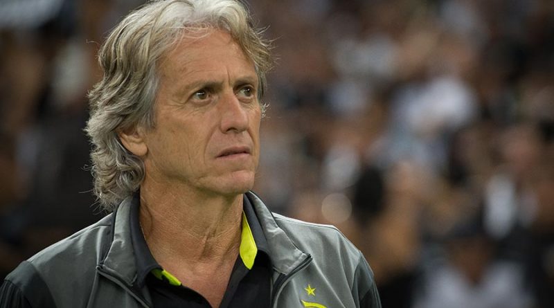 Treinador Jorge Jesus durante uma partida do Flamengo