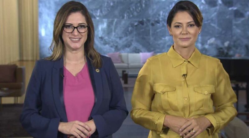 michelle bolsonaro e a ministra da mulher da familia e dos direitos humanos cristiane rodrigues brito 1