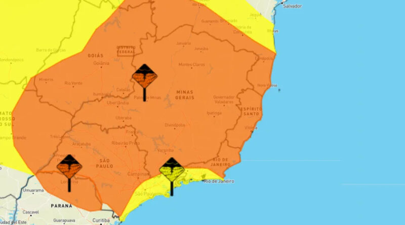 alerta amarelo e laranja do inmet para diferentes cidades ate esta quarta reproducao inmet Easy Resize.com