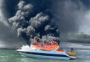 Lancha explode e deixa casal, três filhos e condutor gravemente feridos em Cabo Frio