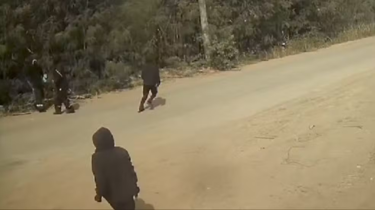 Bandidos de preto se camuflam na mata para assaltar cerâmica em Campos