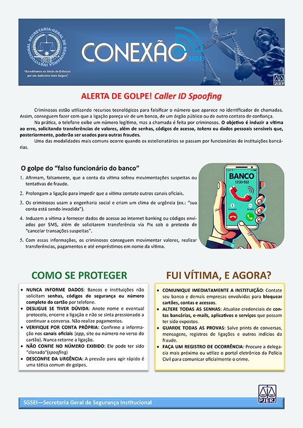 Tribunal de Justiça do Rio alerta para golpe do falso advogado 3 Informativo Spoofing