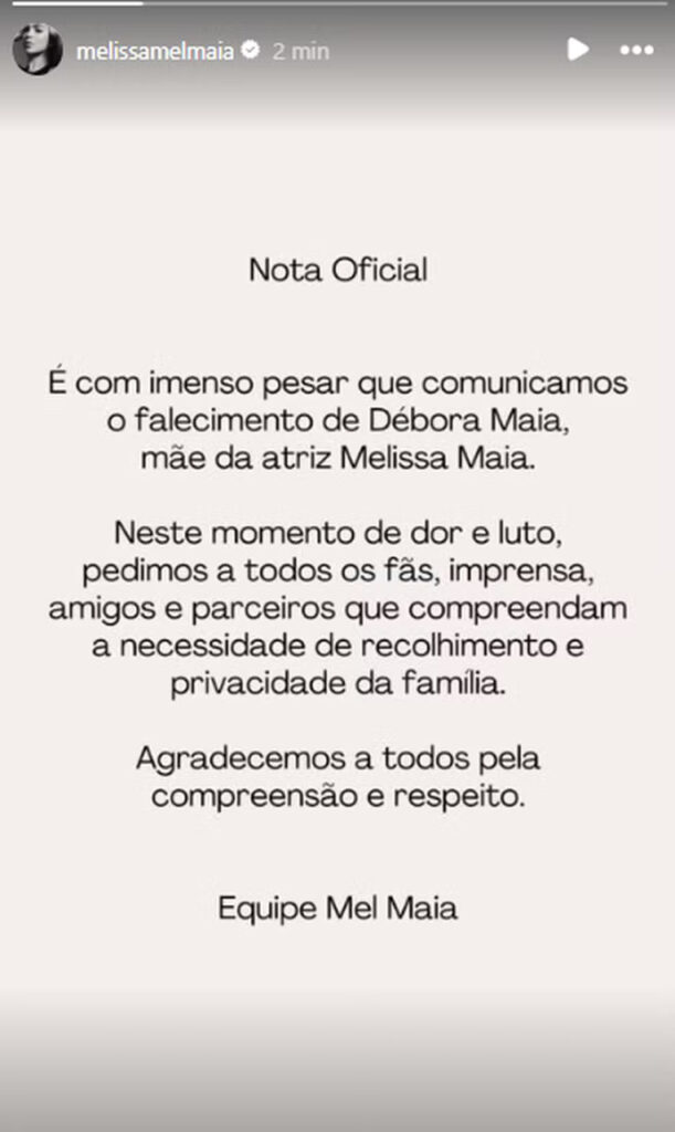 Mãe da atriz Mel Maia é encontrada morta em sua residência no Rio 2 captura de tela 2025 11 28 144709 Easy Resize.com