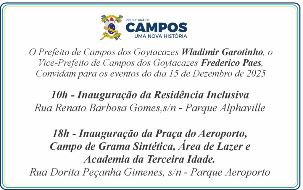 Prefeito Wladimir Garotinho entrega dois novos equipamentos públicos nesta segunda 2 WhatsApp Image 2025 12 14 at 15.40.49