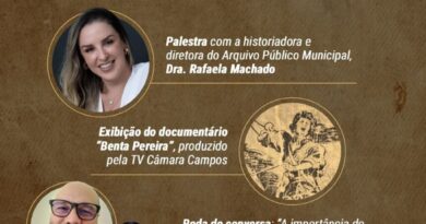 Câmara de Campos convida para programação especial pelos 191 anos da cidade