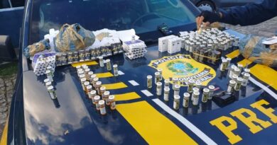 PRF apreende centenas de anabolizantes sem nota fiscal