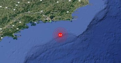 Tremor de magnitude 3,3 é registrado próximo ao litoral de Maricá