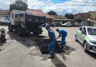 Prefeitura realiza Operação Tapa Buracos no bairro Fundão, em Guarus