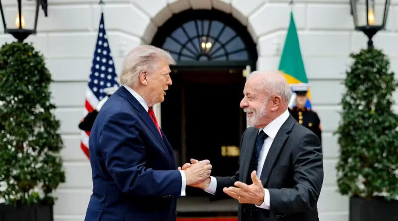 Lula e Trump em encontro na Casa Branca — Tarifa produtos brasileiros