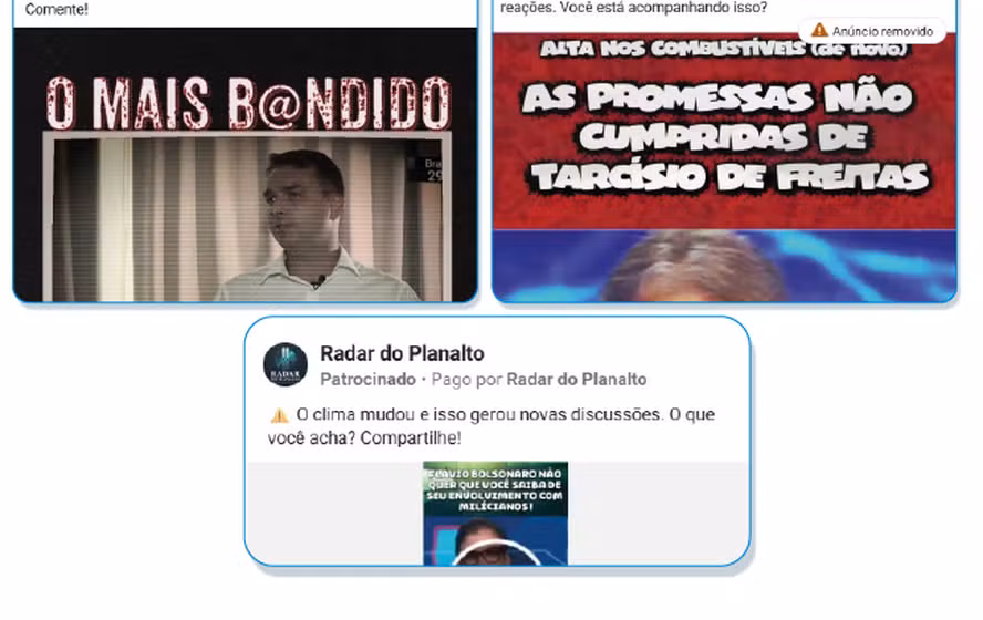 Páginas ‘fantasmas’ do Instagram e Facebook gastaram mais de R$ 1 milhão em ataques a Flávio Bolsonaro e Tarcísio