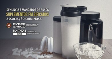 CyberGAECO/MPRJ denuncia e cumpre mandados contra acusados de falsificar suplementos alimentares e revendê-los no e-commerce