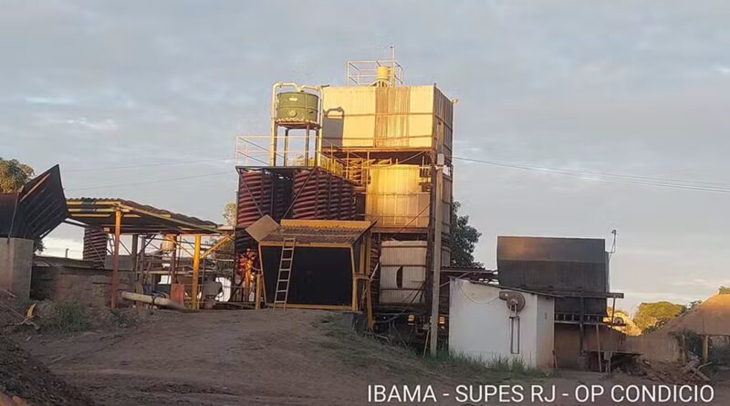 Mineradora ADL Mining em São Francisco de Itabapoana — Foto: Divulgação/ Ibama