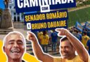 Romário vai a Campos para caminhada em apoio ao deputado Bruno Dauaire