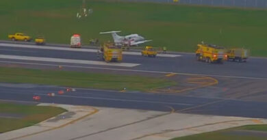Avião de pequeno porte sai da pista no Santos Dumont Avião de pequeno porte sai da pista e Santos Dumont interrompe operações — Foto: Reprodução/Youtube Aviation TV