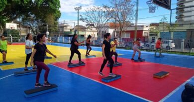 Aulas de Step agitam as manhãs no Jardim São Benedito Aulas de Step agitam as manhãs no Jardim São Benedito