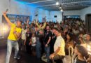 Mesmo sob chuva, Parque Guarus lotou com Bruno e Tassiana Bruno Dauaire em Guarus