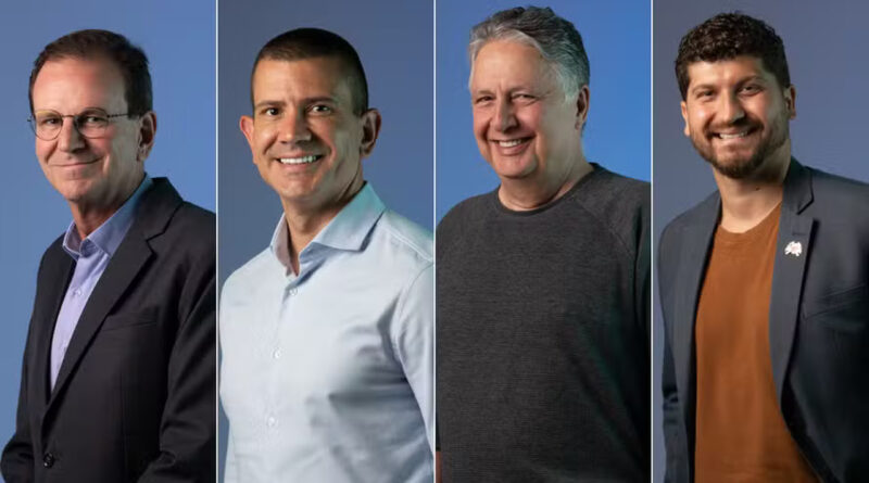Candidatos Eduardo Paes, Douglas Ruas, Garotinho e Siri