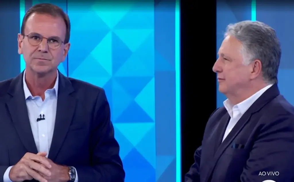 No debate da Globo, Garotinho aperta Eduardo Paes para falar onde foram parar as vigas da Perimetral do Rio de Janeiro